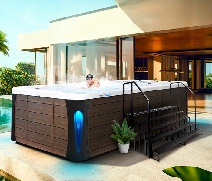 Calspas hot tub being used in a family setting - Commerce City